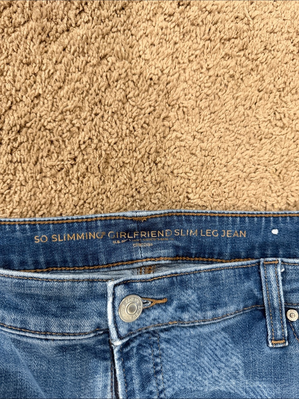 Chico's So Slimming Girlfriend Blue Floral Jeans - Size 3 - Picture 2 of 6
